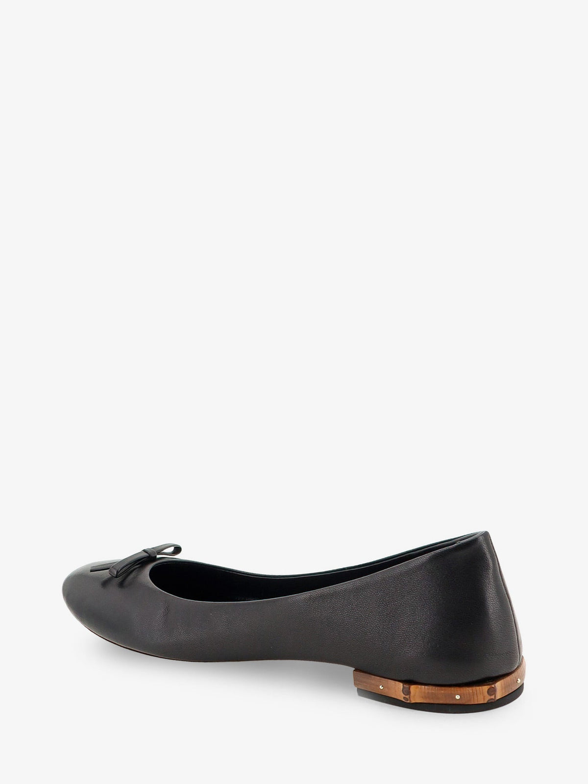 Gucci Leather and Bamboo Ballerinas Black Women