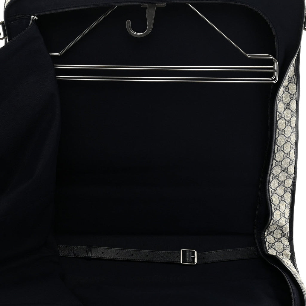GG Supreme Monogram Web Savoy Garment Bag Beige Blue