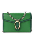 Azalea Calfskin Enamel Mini Dionysus Chain Wallet New Shamarock Emerald
