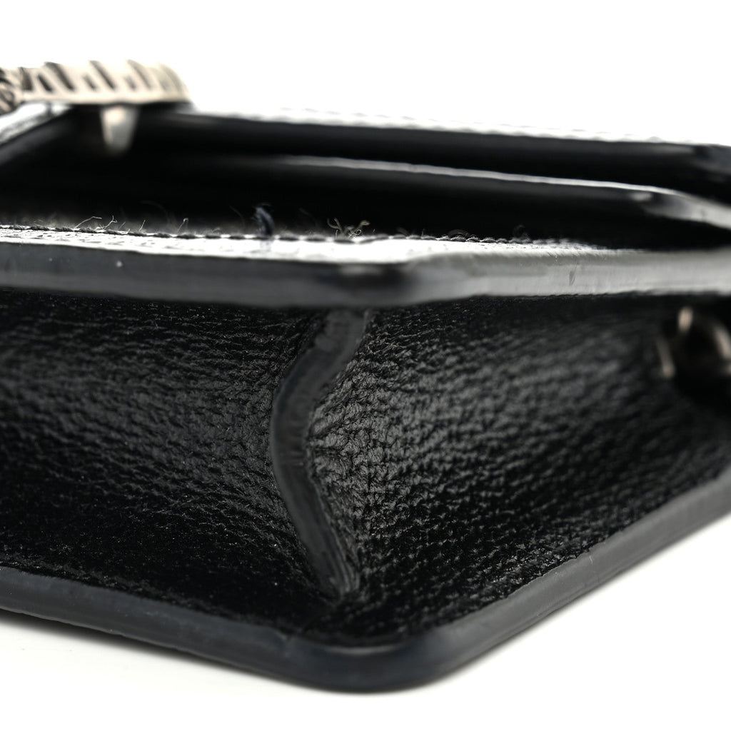 Jacquard Black Denim GG Monogram Super Mini Dionysus Shoulder Bag Black Ivory