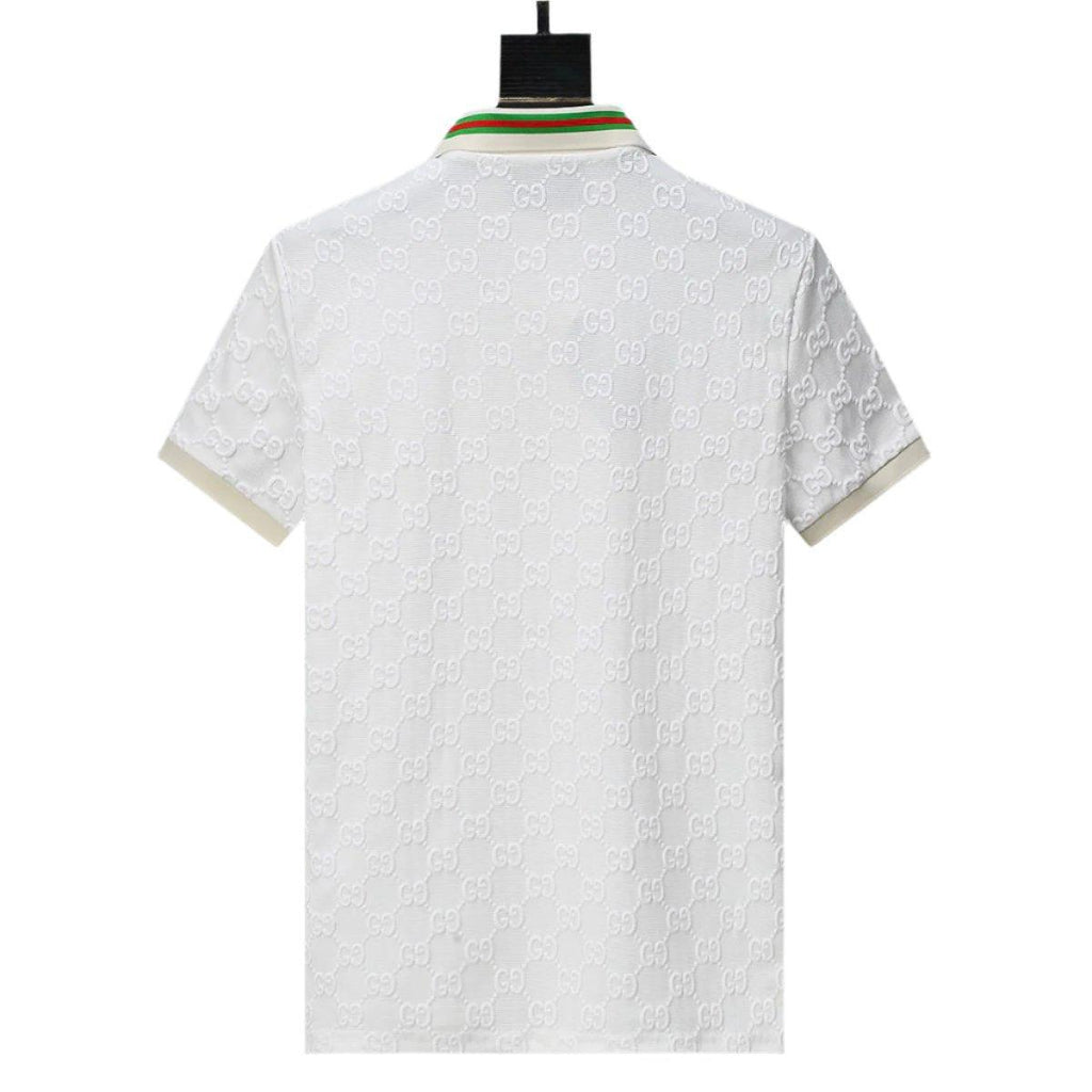 Gucci Luxury White T-shirt with Collar – Men's Premium Cotton