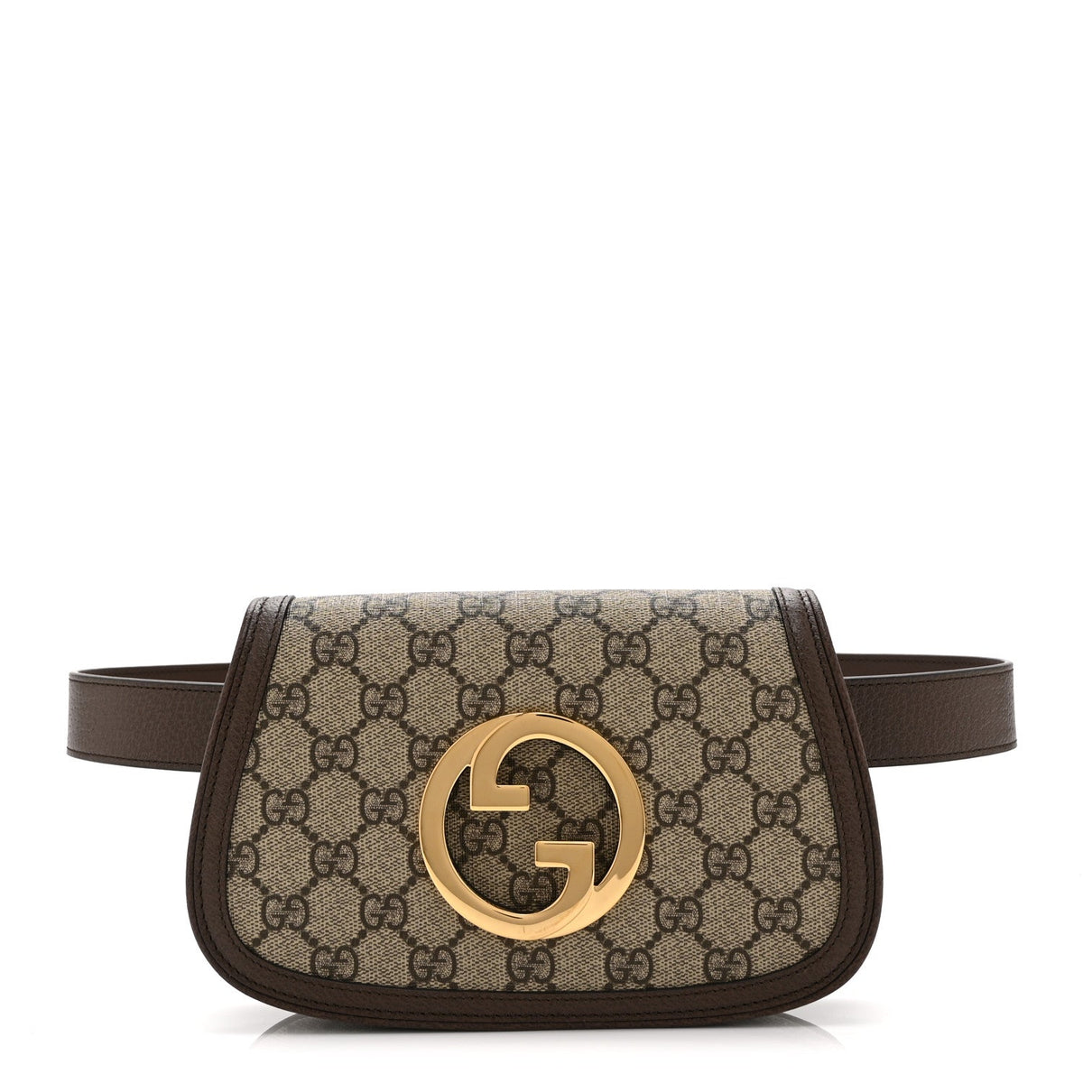 GG Supreme Monogram Textured Dollar Calfskin Blondie Belt Bag 85 34 Beige Ebony New Acero