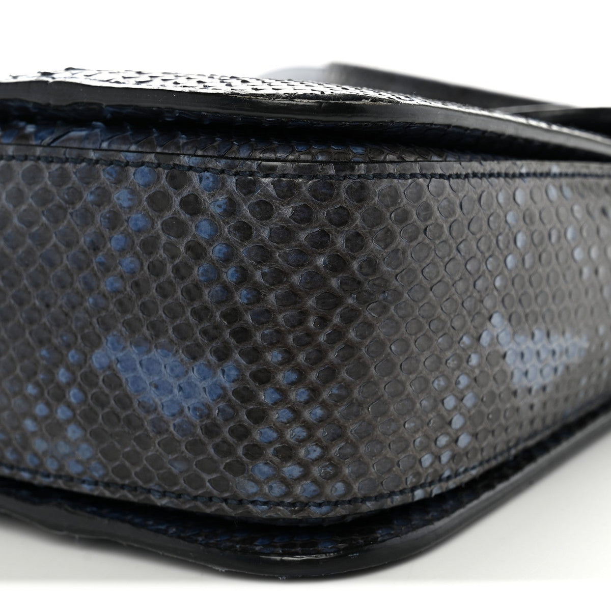 Snakeskin Small Jackie Shoulder Bag Blue