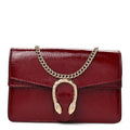 Crinkled Patent Mini Dionysus Shoulder Bag Rosso Ancora Red