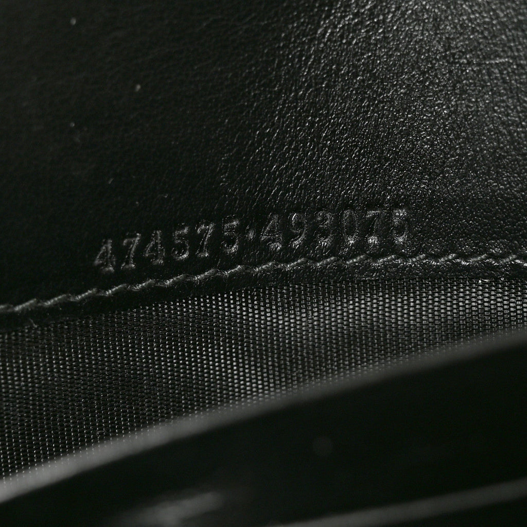 Calfskin Matelasse GG Marmont Chain Wallet Black