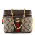GG Supreme Monogram Textured Dollar Calfskin Web Ophidia Belt Bag 75 30 Beige Ebony New Acero