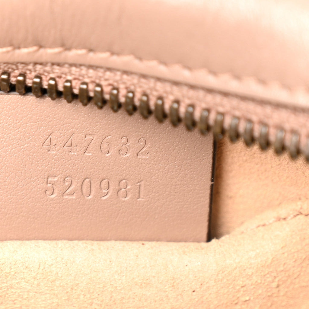 Calfskin Matelasse Small GG Marmont Chain Shoulder Bag Porcelain Rose