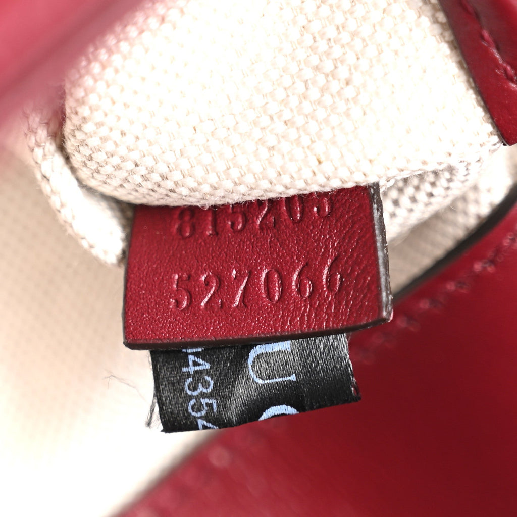 GG Supreme Monogram Web Mini Horsebit 1955 Shoulder Bag Beige Burgundy