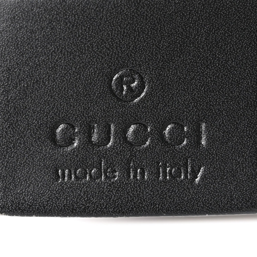 GG Supreme Monogram Appia Calfskin Web Flat Messenger Bag Black Grey