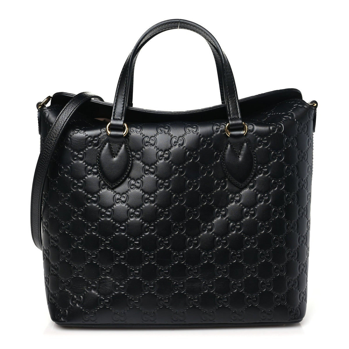 Guccissima Linea A Foldover Tote Black