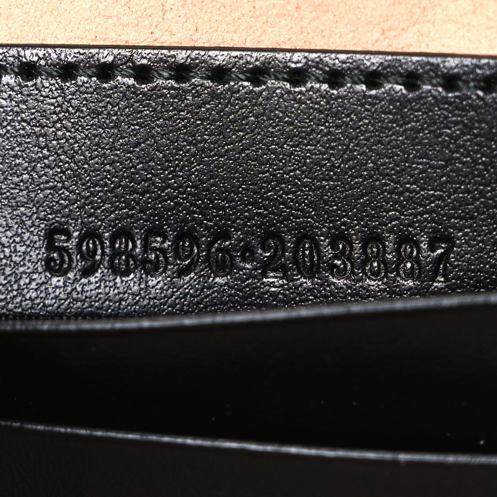 Calfskin Matelasse Mini GG Marmont Chain Crossbody Bag Black