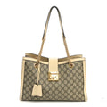GG Supreme Monogram Medium Padlock Tote White