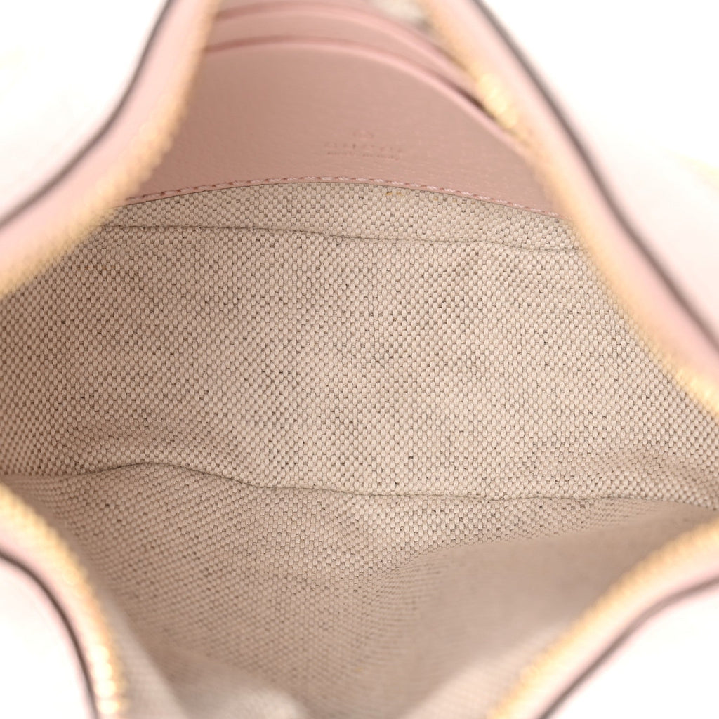 Monogram Jumbo GG Textured Dollar Calfskin Mini Ophidia Half Moon Hobo Beige Perfect Pink