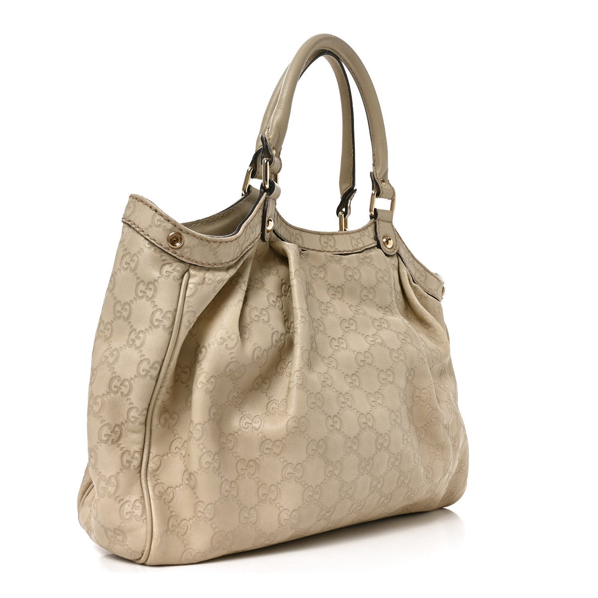 Guccissima Medium Sukey Tote Mystic White