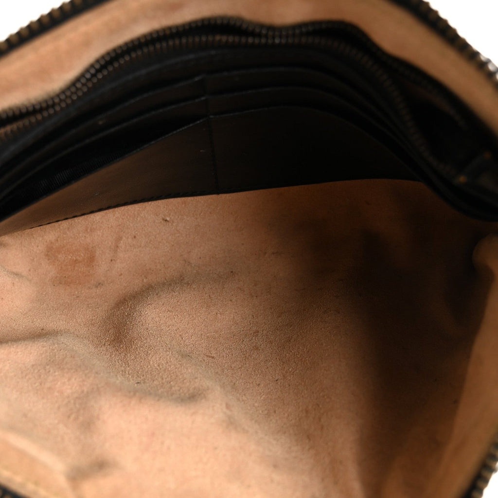 Calfskin Matelasse Mini GG Marmont Chain Bag Black