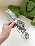 GUCCI Cartoon Print Logo Belt 'Multicolor'
