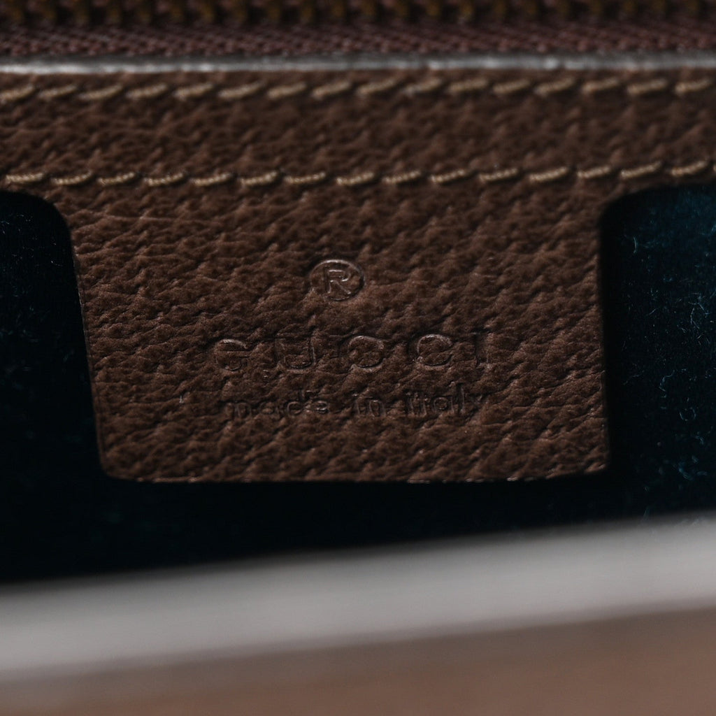 GG Supreme Monogram Web Medium Ophidia Chain Shoulder Bag Brown