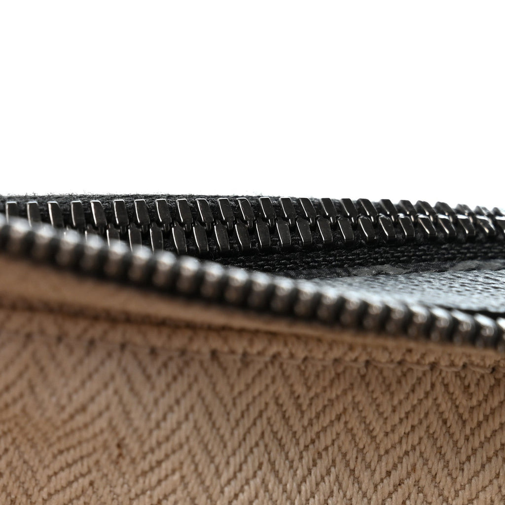 GG Supreme Monogram Textured Calfskin Emblem Mini Crossbody Black