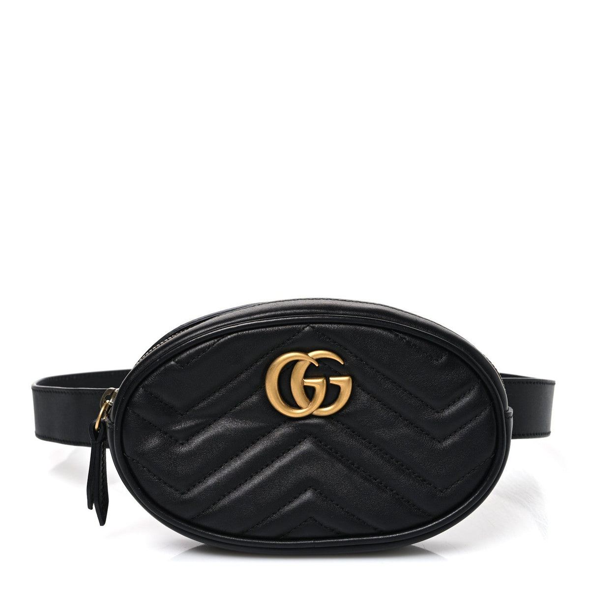 Calfskin Matelasse GG Marmont Belt Bag 95 38 Black