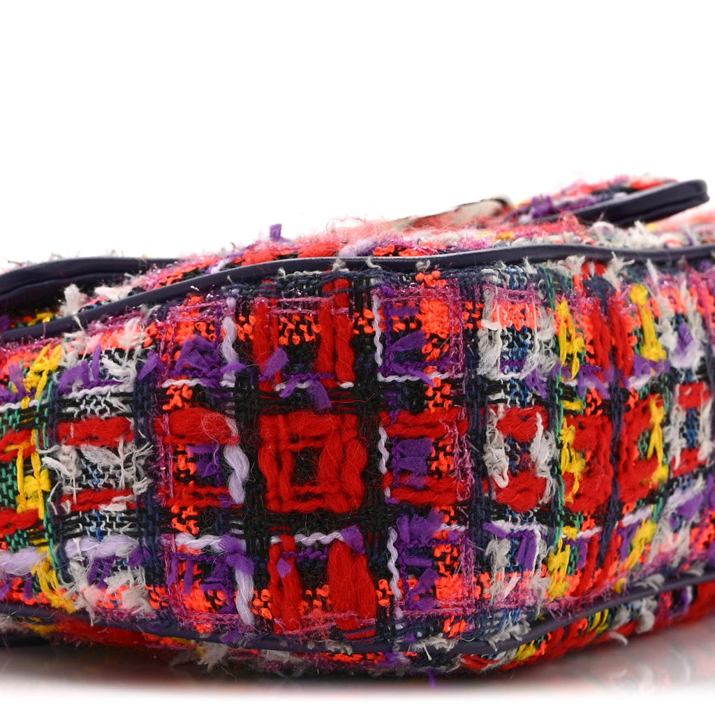 Tweed Calfskin Small GG Marmont Shoulder Bag Multicolor