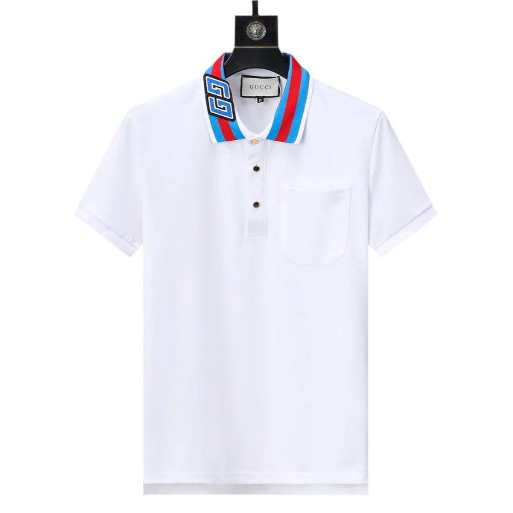 Gucci White T-shirt with a collar
