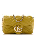 Lambskin Matelasse Mini GG Marmont Shoulder Bag Oil Yellow