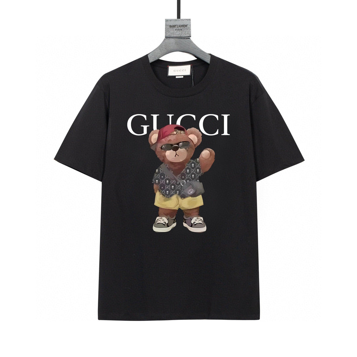 Gucci T-Shirt Black Crew Neck – Luxury Cotton Essential
