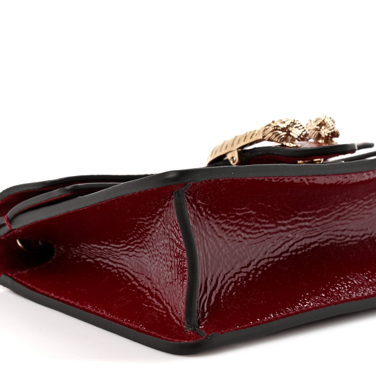 Crinkled Patent Mini Dionysus Shoulder Bag Rosso Ancora Red