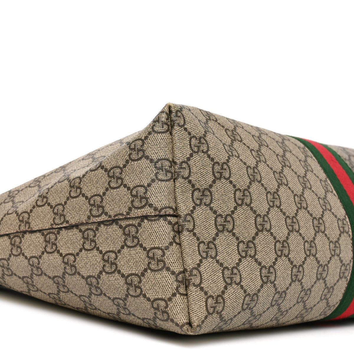 GG Supreme Monogram Medium Ophidia Shopping Tote Brown