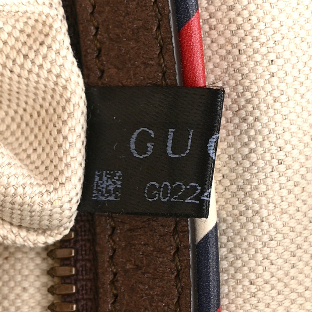 Soft GG Supreme Monogram Courrier Web Medium Flat Messenger Bag Beige New Acero Multicolor