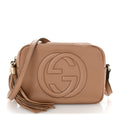 Pebbled Calfskin Small Soho Disco Bag Camelia