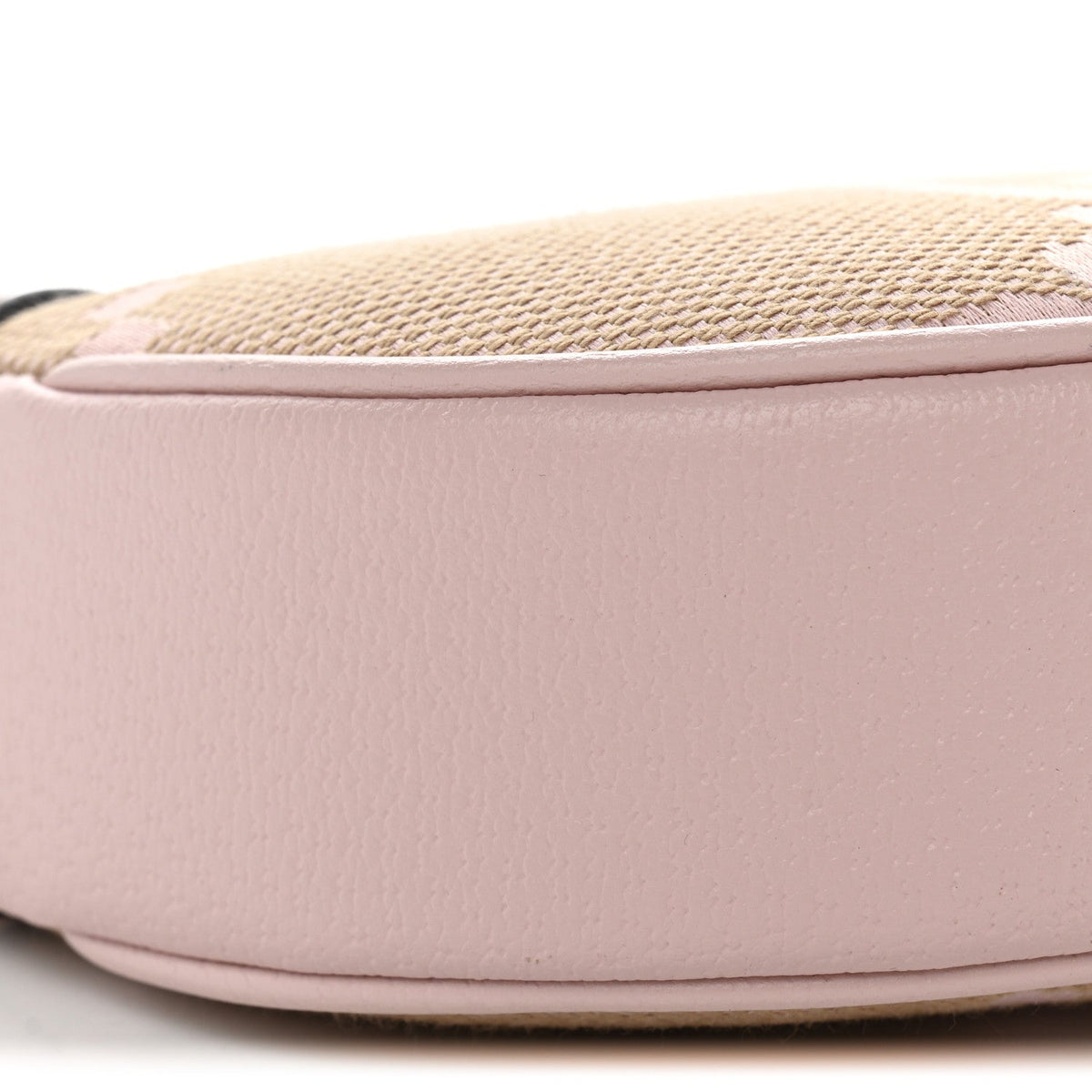 Monogram Jumbo GG Textured Dollar Calfskin Mini Ophidia Half Moon Hobo Beige Perfect Pink