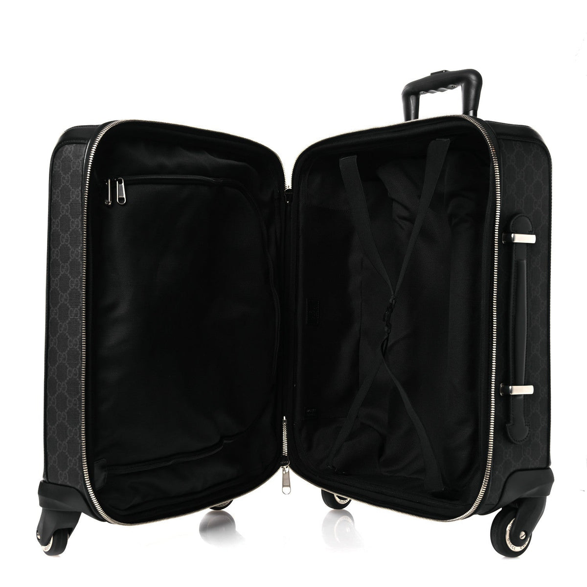 GG Supreme Monogram Calfskin Carry On Trolley Black