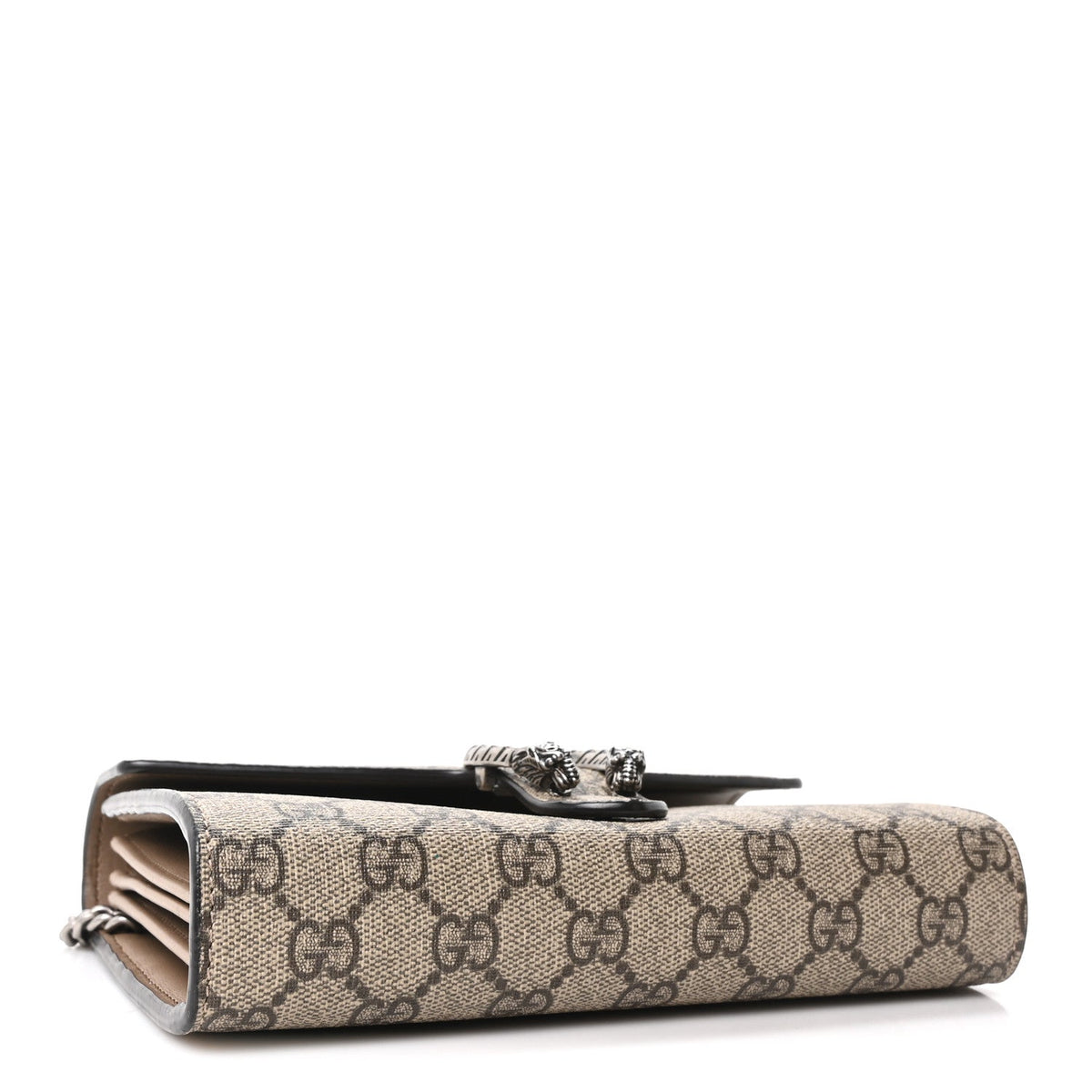 GG Supreme Monogram Mini Dionysus Chain Wallet Beige Taupe