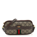 GG Supreme Monogram Web Mini Ophidia GG Bag Brown