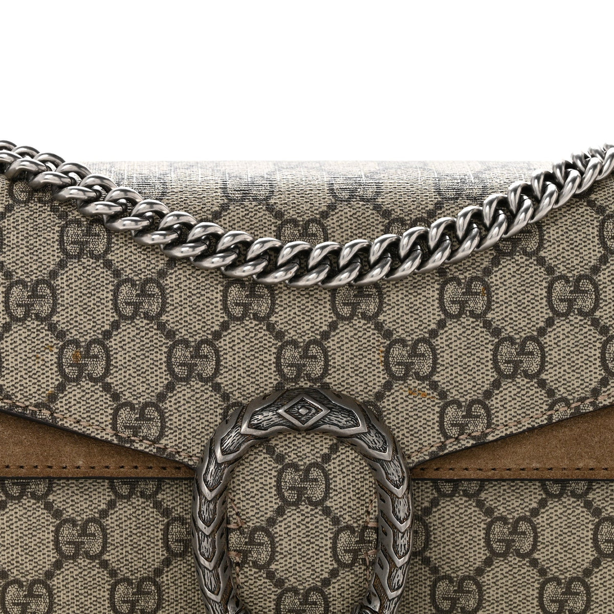 GG Supreme Monogram Small Dionysus Shoulder Bag Taupe