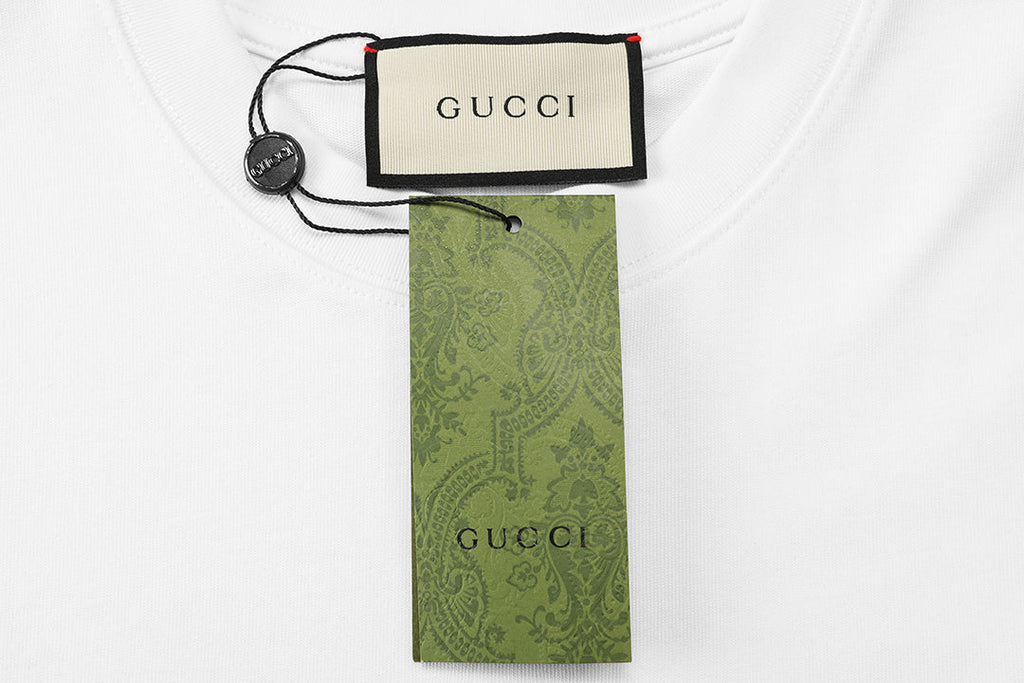 Gucci T-Shirt White Crew Neck Logo Tee – Luxury Cotton Comfort