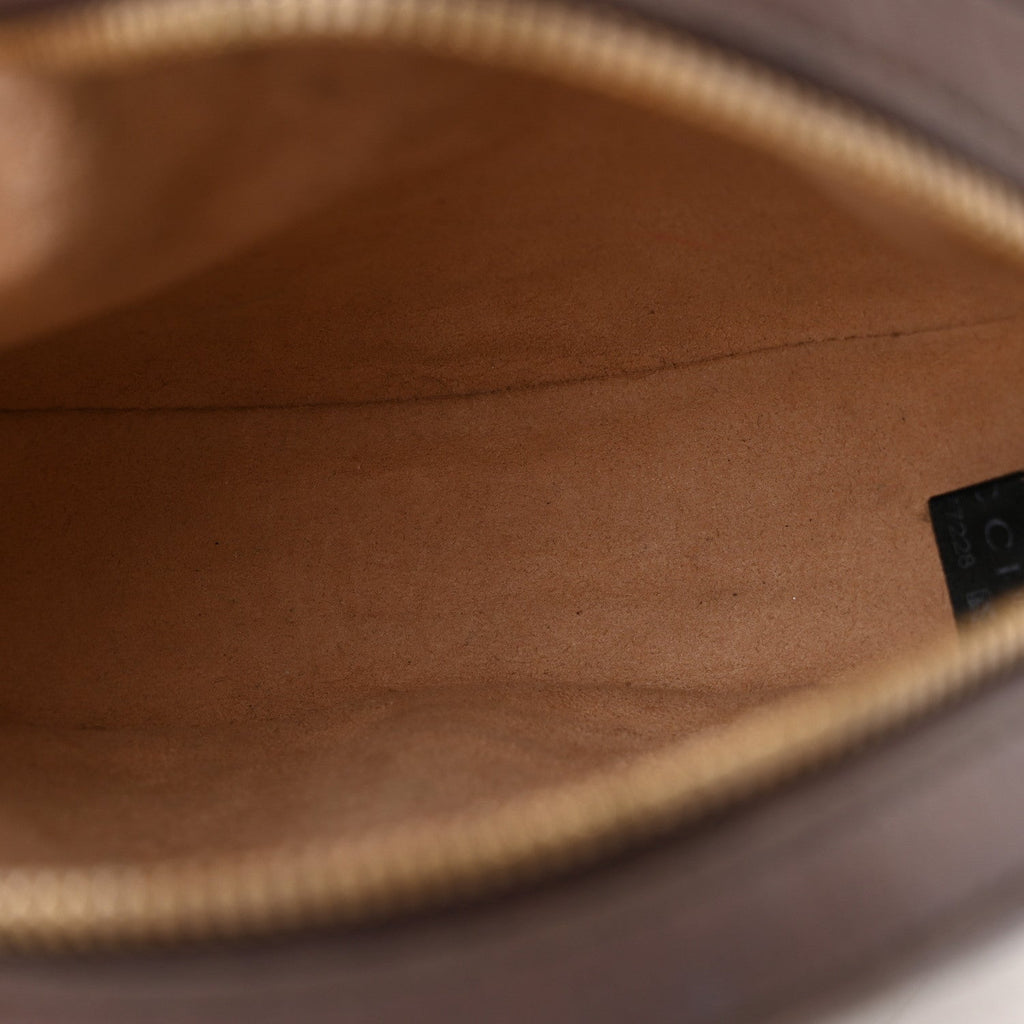 GG Supreme Monogram Web Mini Ophidia Round Shoulder Bag Brown