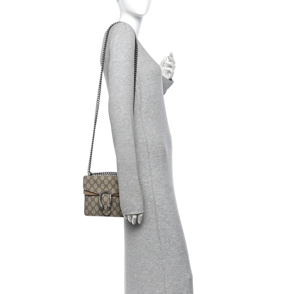 GG Supreme Monogram Mini Dionysus Shoulder Bag Taupe