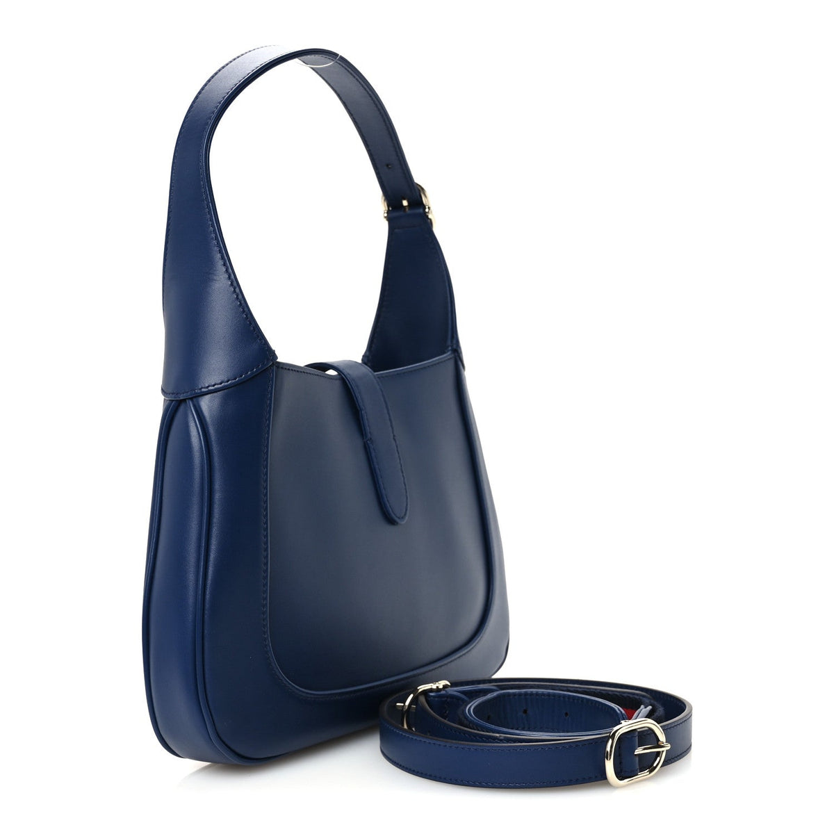 Sea Calfskin Web Medium Jackie 1961 Hobo Plastic Blue