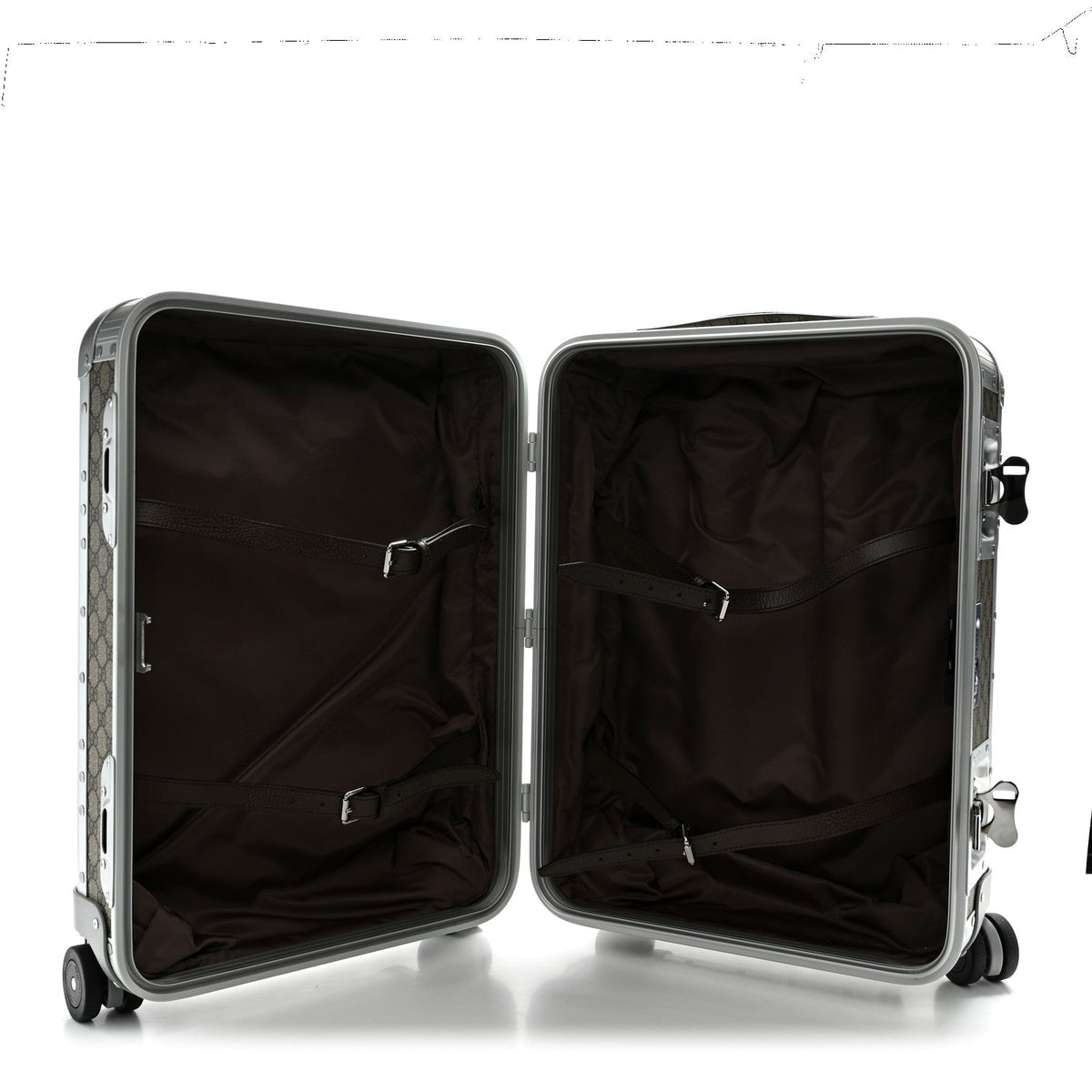 GG Supreme Monogram Porter Cabin Plus Suitcase Beige Dark Brown Supreme