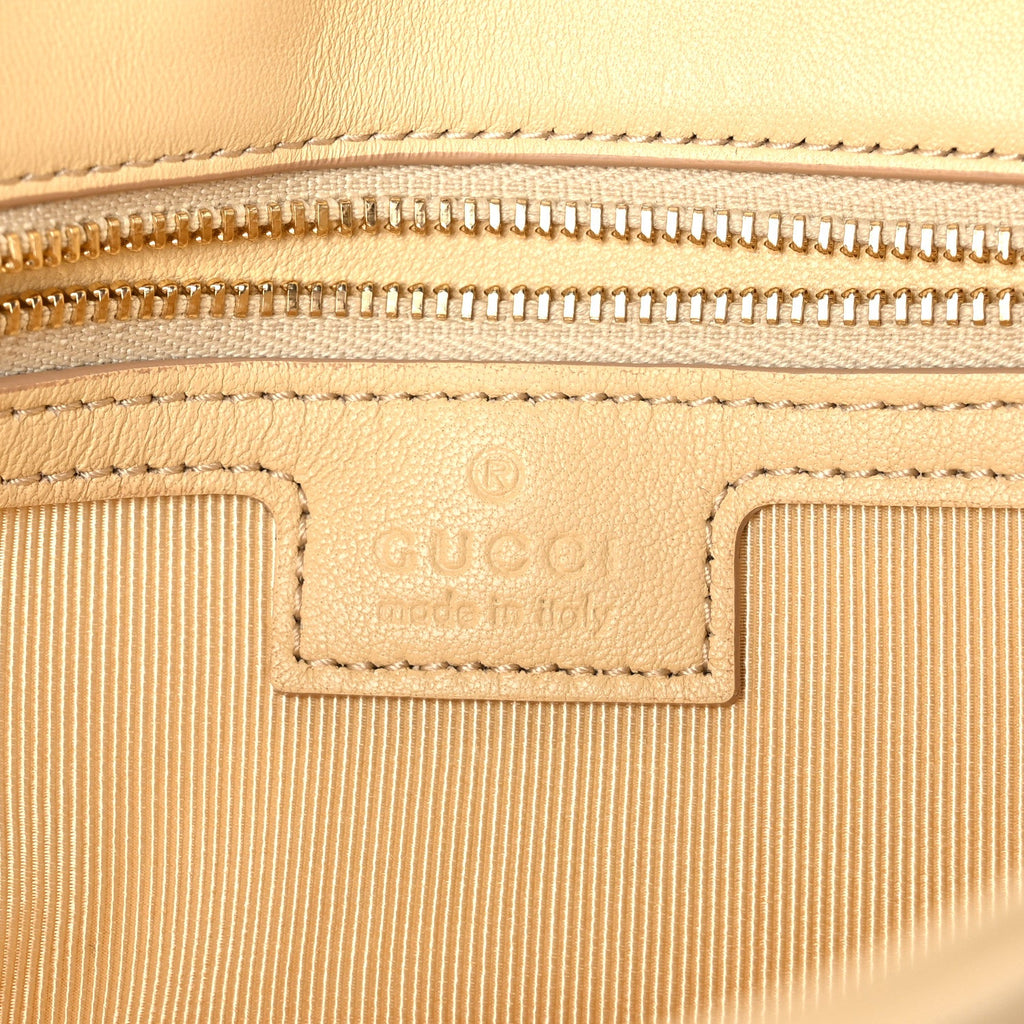 Lambskin Matelasse Medium GG Marmont Shoulder Bag Light Yellow