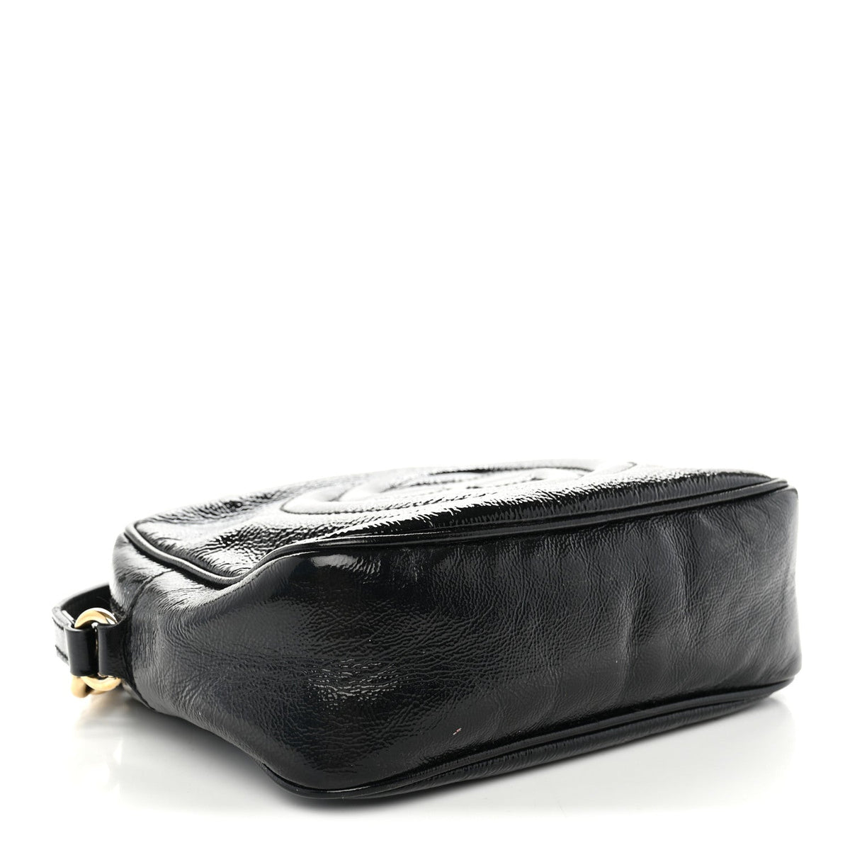 Soft Patent Small Soho Disco Bag Black