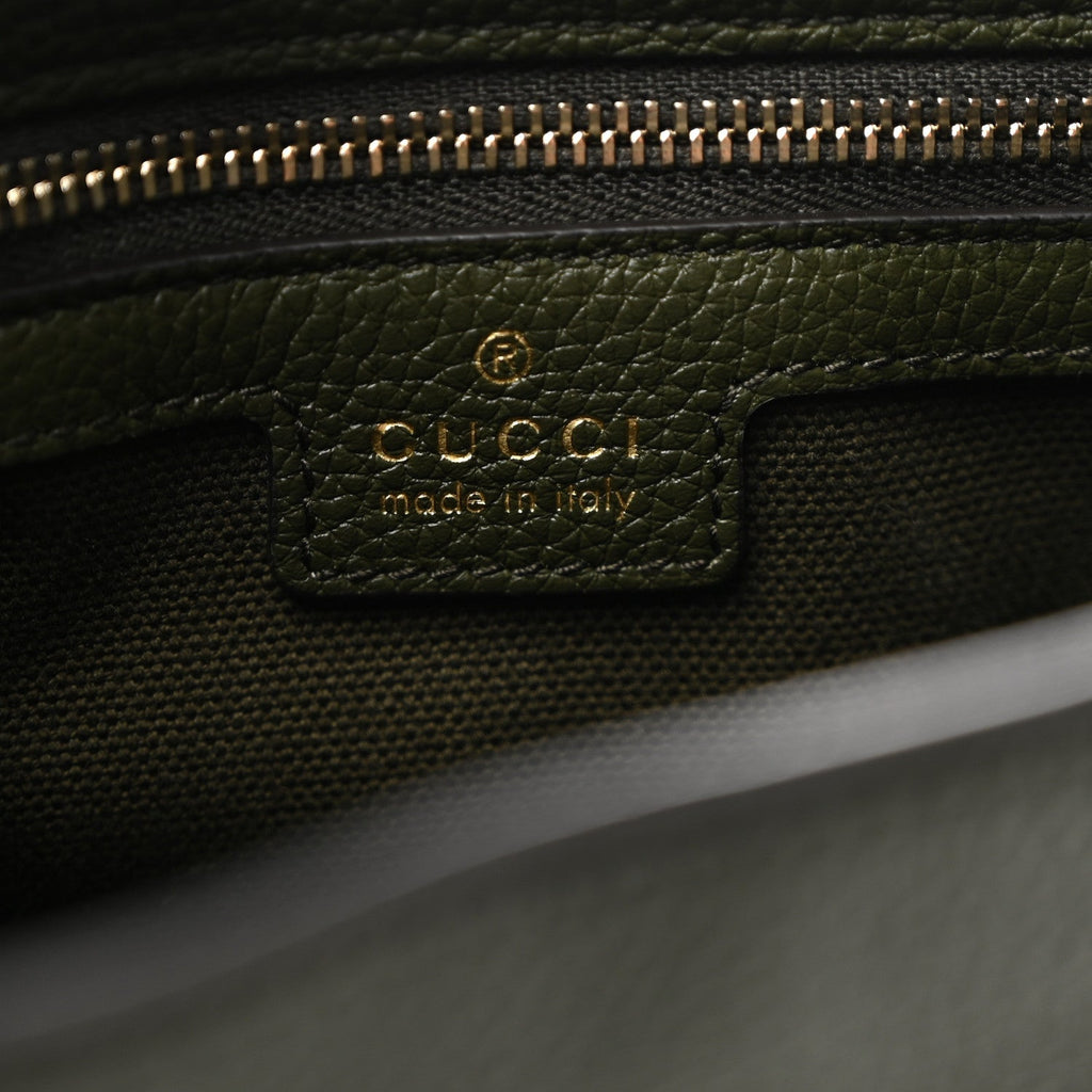 Grand Prix Calfskin Web Medium Jackie 1961 Hobo Dark Green