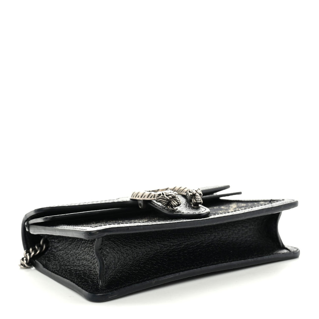 Jacquard Black Denim GG Monogram Super Mini Dionysus Shoulder Bag Black Ivory