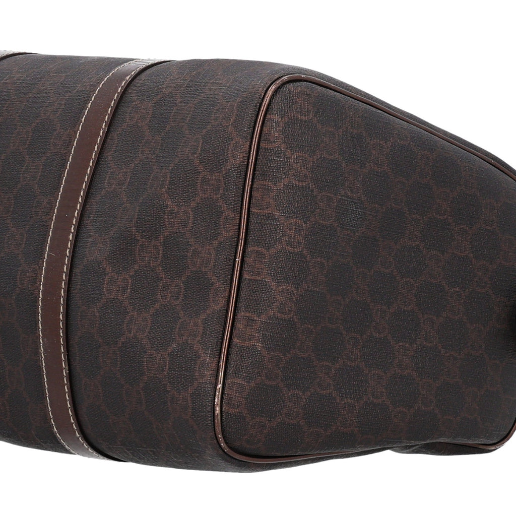 GG Supreme Monogram Medium Joy Boston Dark Brown Bronze