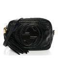 Soft Patent Small Soho Disco Bag Black