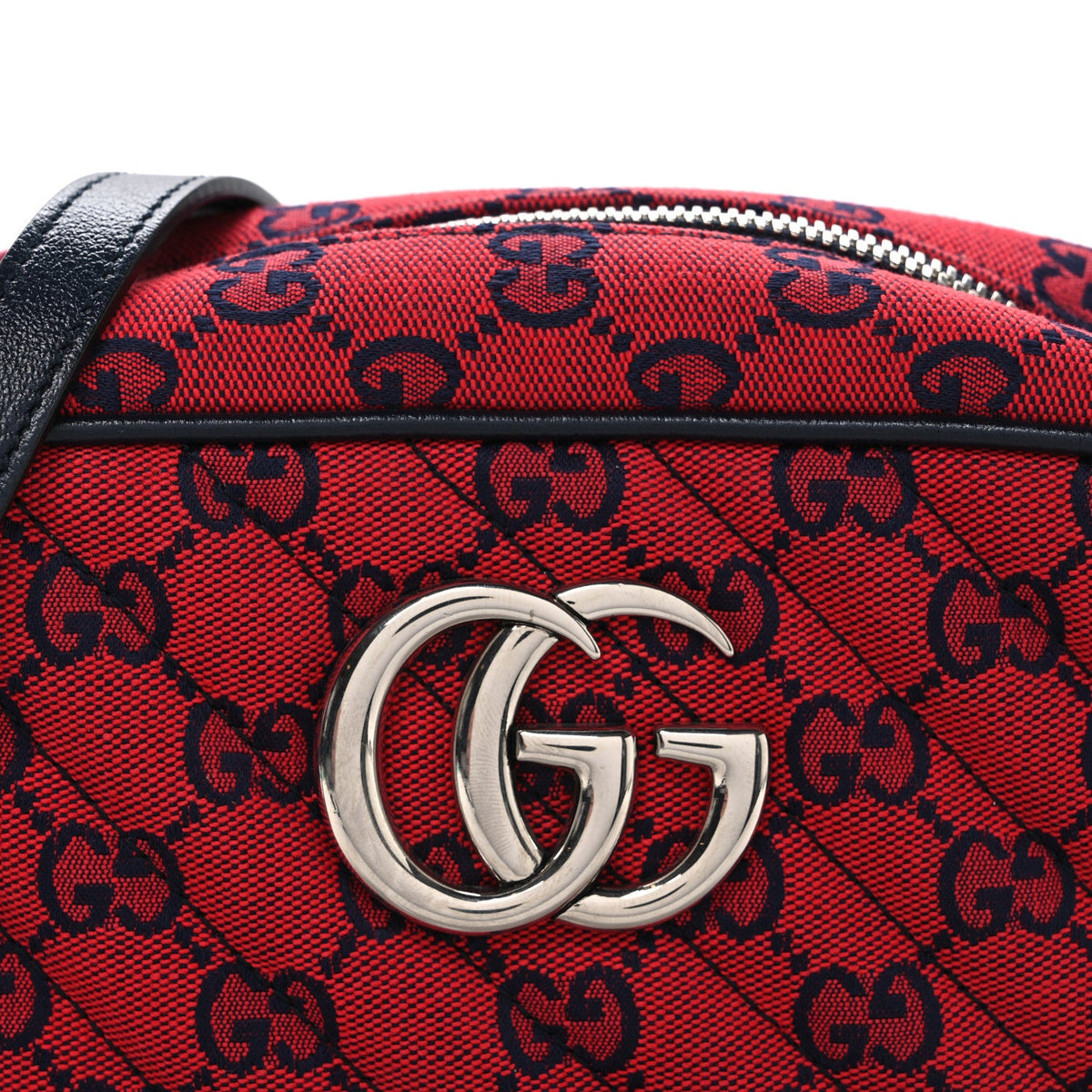 Monogram Multicolor Matelasse Diagonal Small GG Marmont Chain Shoulder Bag Red Blue