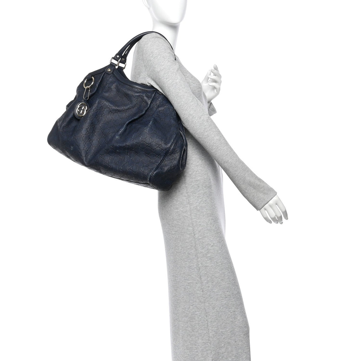 Guccissima Large Sukey Tote Navy