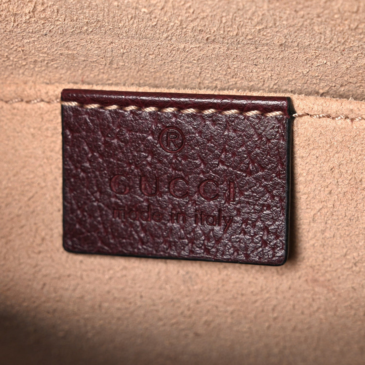 Calfskin GG Web Small Ophidia Chain Shoulder Bag Vintage Bordeaux